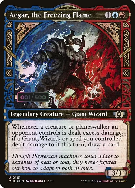Aegar, the Freezing Flame, Magic card MUL 161z — Multiverse Legends set