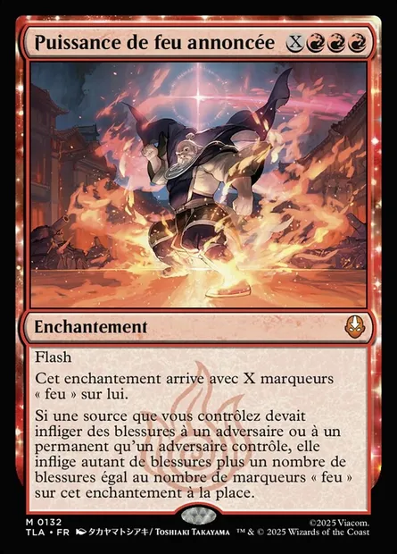 Puissance de feu annoncée, carte Magic TLA 132 — extension Avatar: The Last Airbender