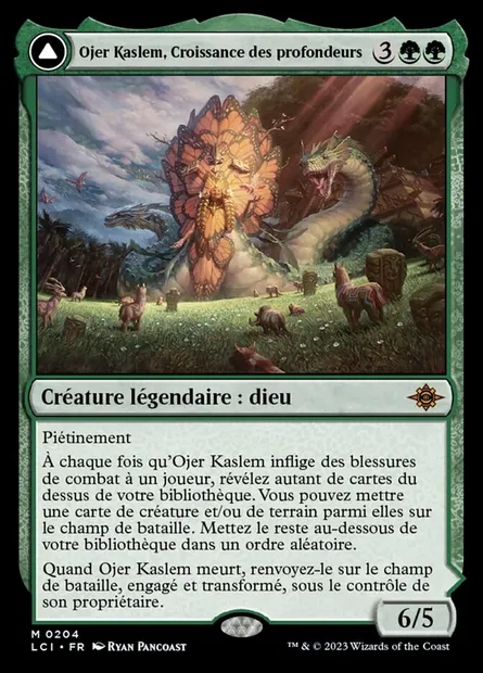 Ojer Kaslem, Croissance des profondeurs // Temple de la culture, carte Magic LCI 204 — extension The Lost Caverns of Ixalan