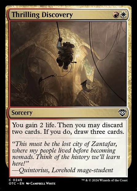 Thrilling Discovery, Magic card OTC 245 — Outlaws of Thunder Junction Commander set