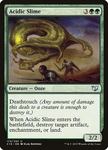 Acidic Slime, Magic card C15 173 — Commander 2015 set