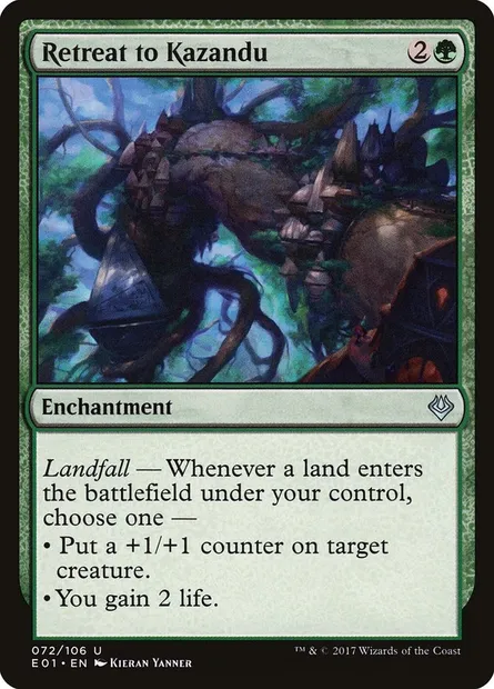 Repli vers le Kazandou, carte Magic E01 72 — extension Archenemy: Nicol Bolas