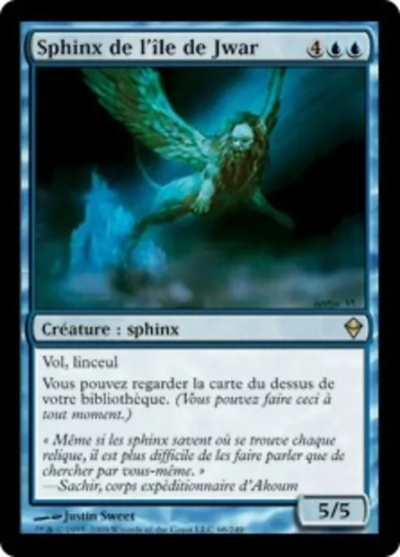 Sphinx de l'île de Jwar, carte Magic ZEN 68 — extension Zendikar