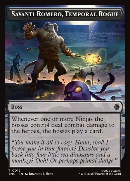 Savanti Romero, Temporal Rogue, Magic card TTMC 12 — Teenage Mutant Ninja Turtles Eternal Tokens set