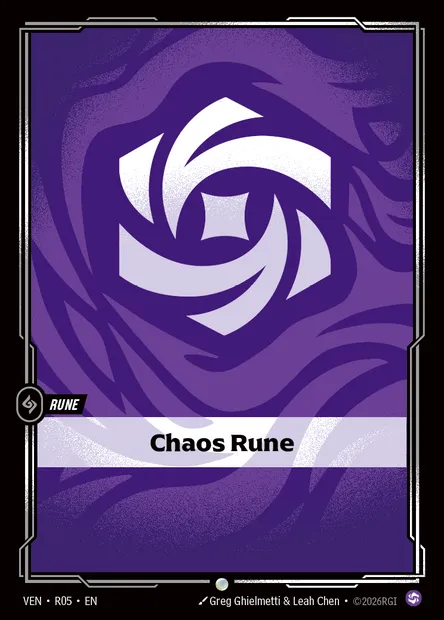 Chaos Rune, Riftbound card VEN R05 — Vendetta set
