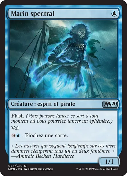 Marin spectral, carte Magic M20 76 — extension Core Set 2020