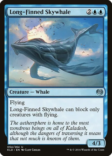 Long-Finned Skywhale, Magic card KLD 54 — Kaladesh set