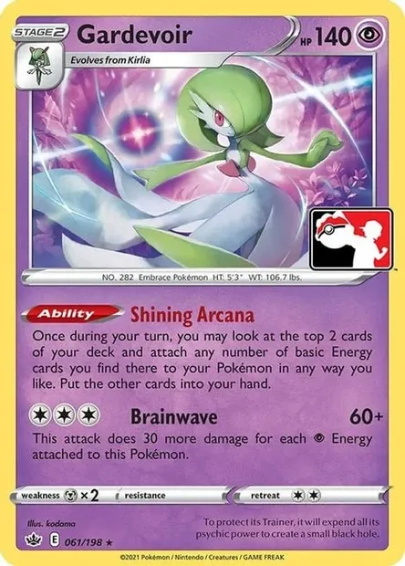 Gardevoir, Pokémon card PPS 061 — Play! Pokémon Prize Pack Series set