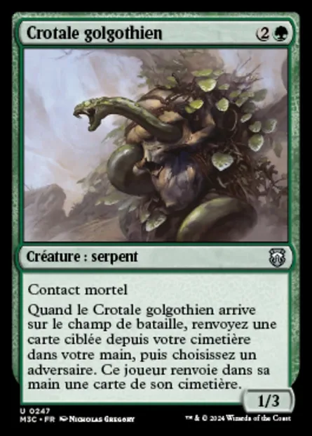 Crotale golgothien, carte Magic M3C 247 — extension Modern Horizons 3 Commander