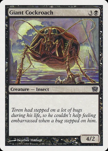 Giant Cockroach, Magic card 9ED 133 — Ninth Edition set