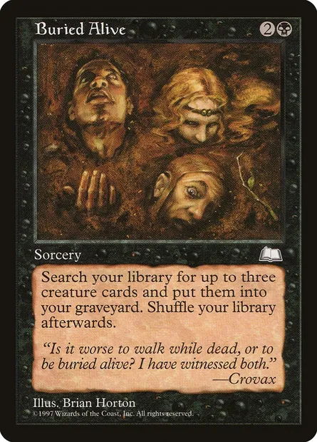 Enterré vivant, carte Magic WTH 63 — extension Aquilon