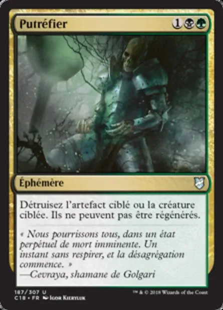 Putréfier, carte Magic C18 187 — extension Commander 2018