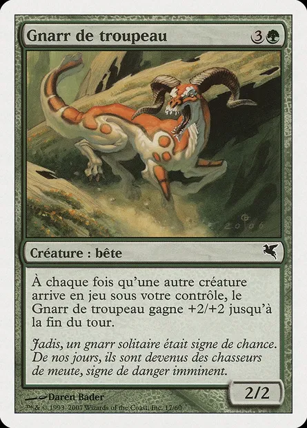 Gnarr de troupeau, carte Magic PSAL J17 — extension Salvat 2005