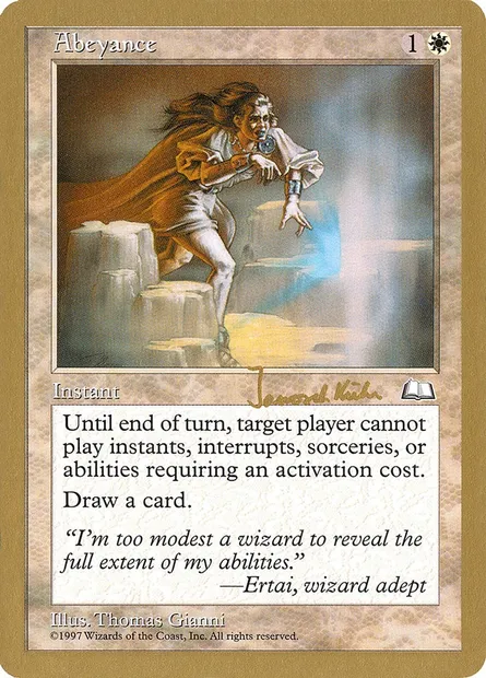 Abeyance, Magic card WC97 jk1 — World Championship Decks 1997 set