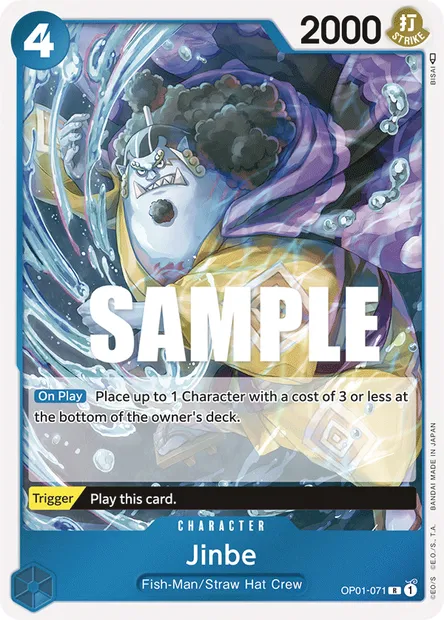 Jinbe, One Piece card OP01-071 — ROMANCE DAWN set