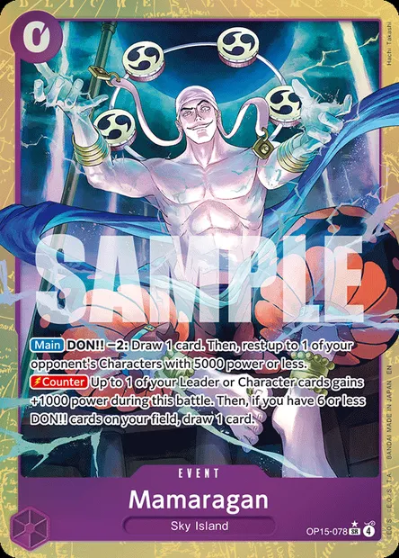 Mamaragan, One Piece card OP15-078 — ADVENTURE ON KAMI’S ISLAND set