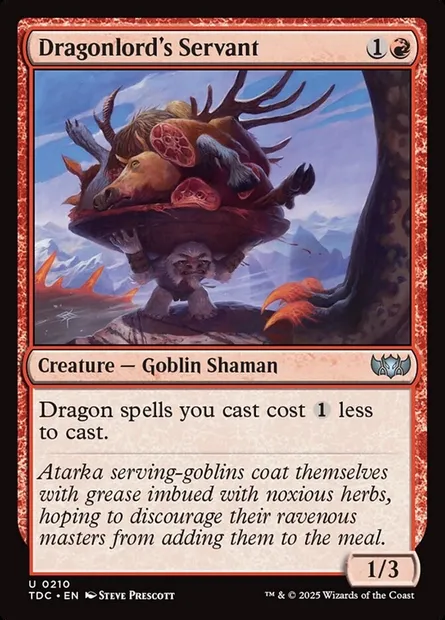 Dragonlord's Servant, Magic card TDC 210 — Tarkir: Dragonstorm Commander set