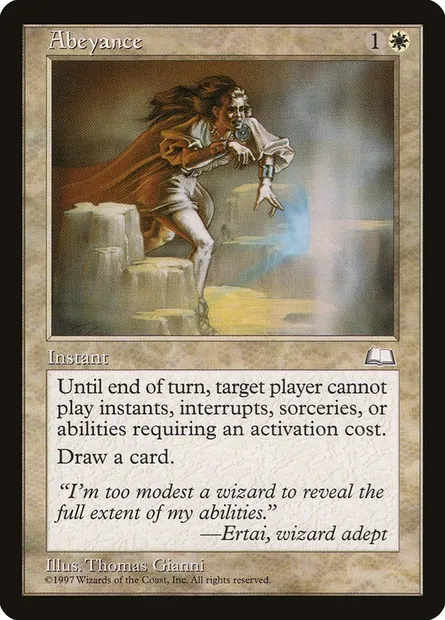 Suspens, carte Magic WTH 1 — extension Aquilon