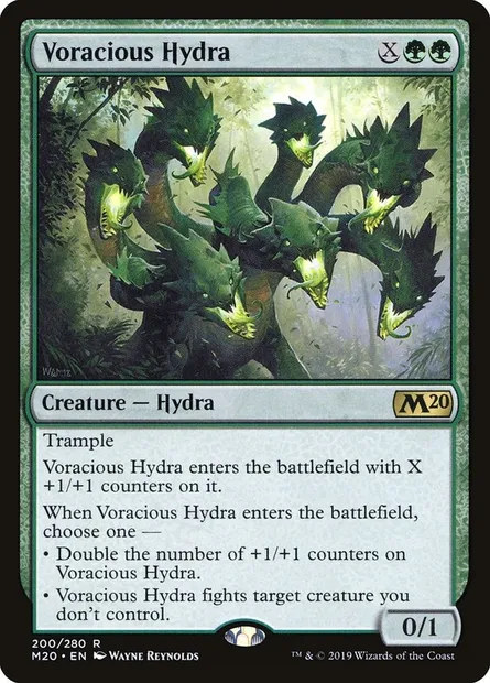 Voracious Hydra, Magic card M20 200 — Core Set 2020 set