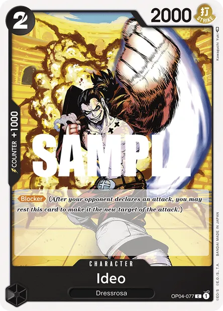 Ideo, carte One Piece OP04-077 — extension KINGDOMS OF INTRIGUE