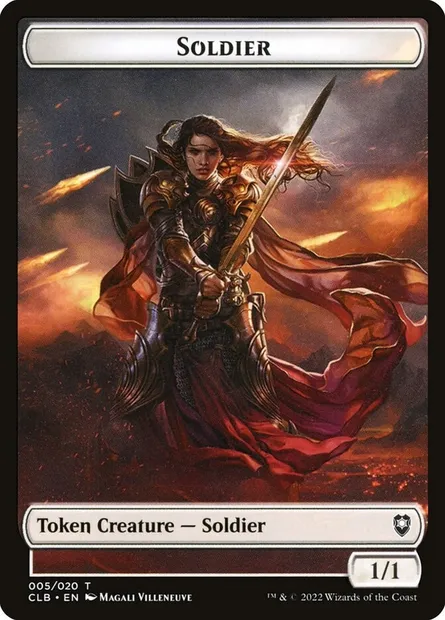 Soldier, carte Magic TCLB 5 — extension Battle for Baldur's Gate Tokens