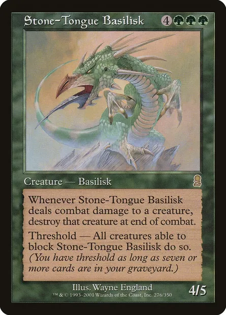 Basilic langue de pierre, carte Magic ODY 276 — extension Odyssée