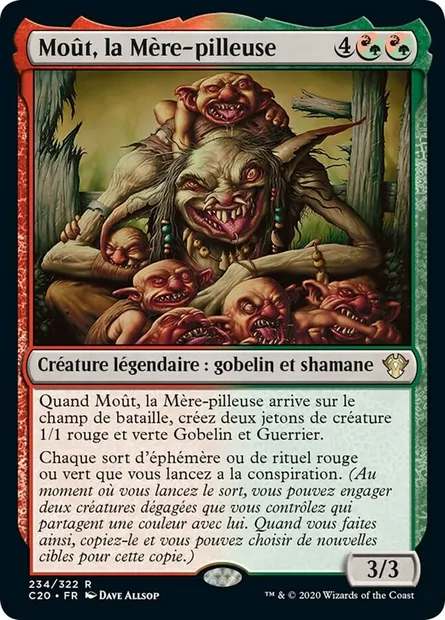 Moût, la Mère-pilleuse, carte Magic C20 234 — extension Commander 2020