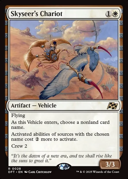 Skyseer's Chariot, Magic card PDFT 28p — Aetherdrift Promos set