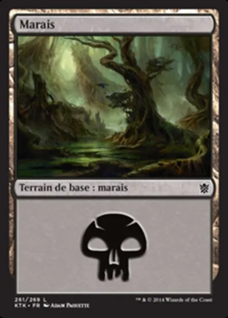 Marais, carte Magic KTK 261 — extension Les Khans de Tarkir