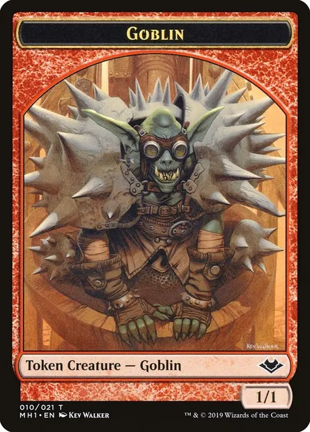 Goblin, carte Magic TMH1 10 — extension Modern Horizons Tokens
