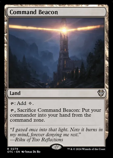 Command Beacon, Magic card OTC 279 — Outlaws of Thunder Junction Commander set