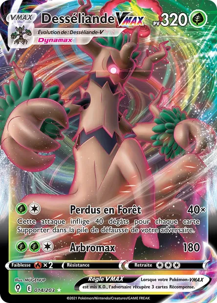 Desséliande VMAX, carte Pokémon EVS 14 — extension Évolution Céleste
