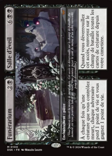 Funérarium // Salle d'éveil, carte Magic DSK 100 — extension Duskmourn: House of Horror
