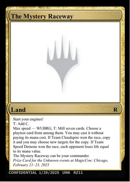 The Mystery Raceway, Magic card UNK RZ11c — Unknown Event set