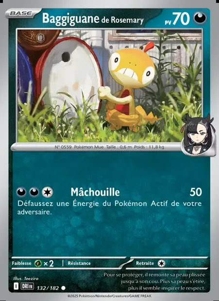 Baggiguane de Rosemary, carte Pokémon DRI 132 — extension Rivalités Destinées