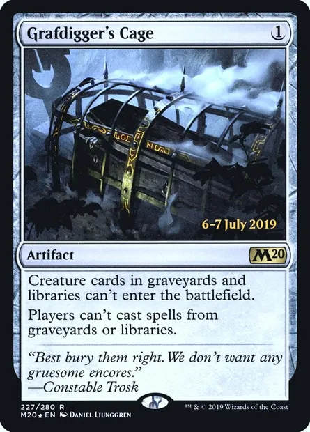 Grafdigger's Cage, Magic card PM20 227s — Core Set 2020 Promos set