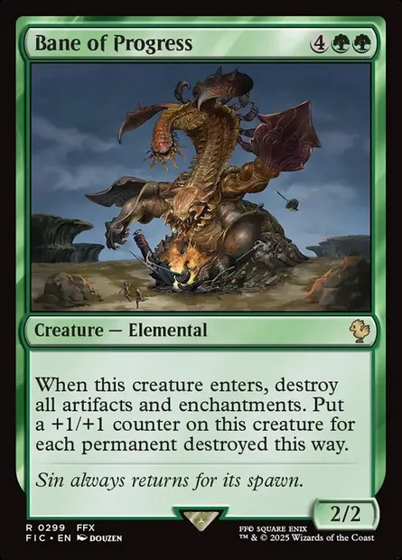 Bane of Progress, Magic card FIC 299 — Final Fantasy Commander set