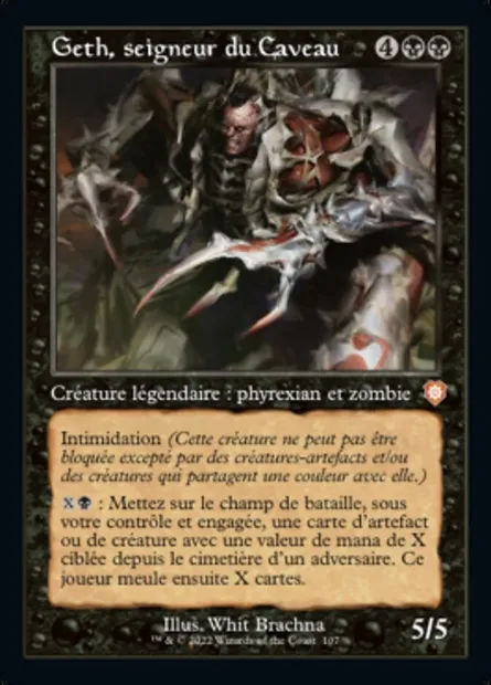 Geth, seigneur du Caveau, carte Magic BRC 107 — extension The Brothers' War Commander