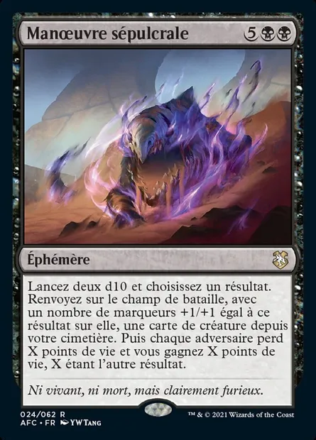 Manœuvre sépulcrale, carte Magic AFC 24 — extension Forgotten Realms Commander