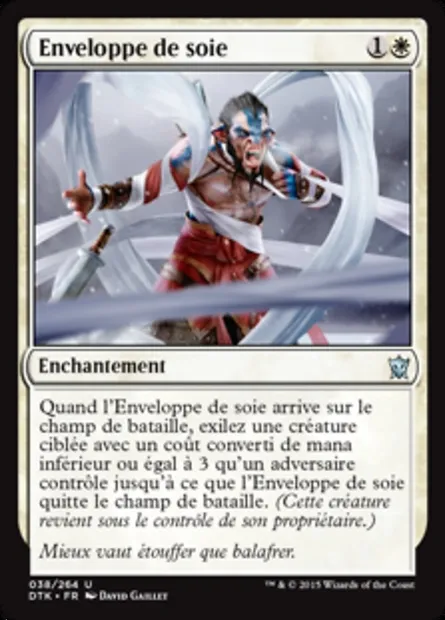 Enveloppe de soie, carte Magic DTK 38 — extension Les Dragons de Tarkir