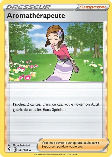 Aromathérapeute, carte Pokémon EVS 141 — extension Évolution Céleste