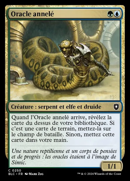Oracle annelé, carte Magic BLC 250 — extension Bloomburrow Commander