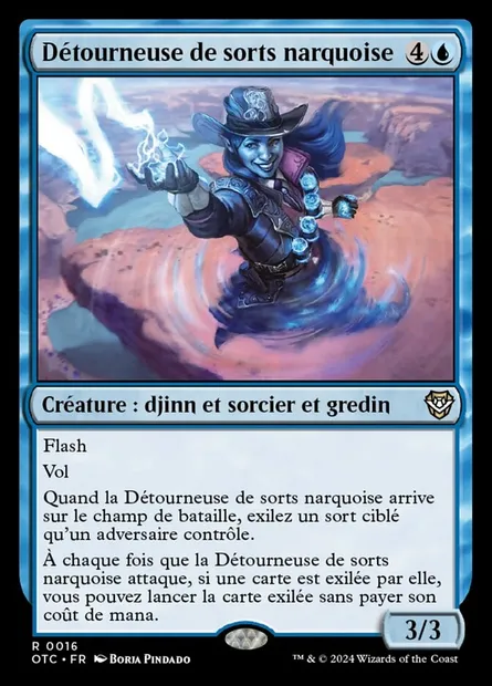 Détourneuse de sorts narquoise, carte Magic OTC 16 — extension Outlaws of Thunder Junction Commander