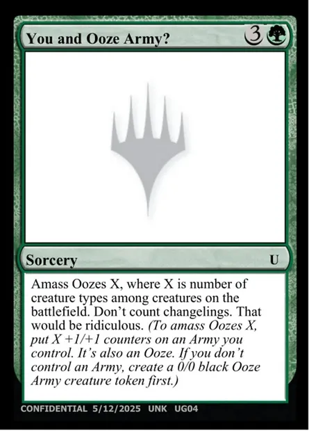 You and Ooze Army?, Magic card UNK UG04a — Unknown Event set