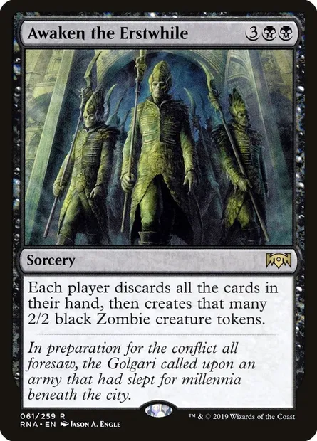 Awaken the Erstwhile, Magic card RNA 61 — Ravnica Allegiance set