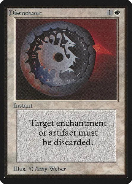 Désenchantement, carte Magic LEB 19 — extension Limited Edition Beta
