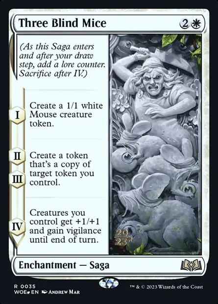 Three Blind Mice, Magic card PWOE 35s — Wilds of Eldraine Promos set