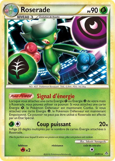 Roserade, carte Pokémon UL 23 — extension Déchaînement