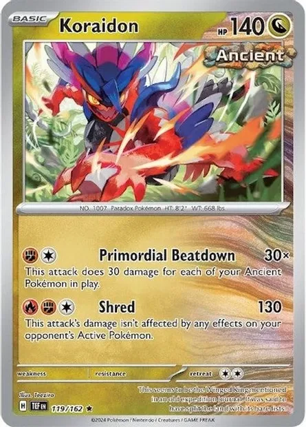 Koraidon, carte Pokémon TDX 119-3 — extension Theme Deck & Blisters Exclusives