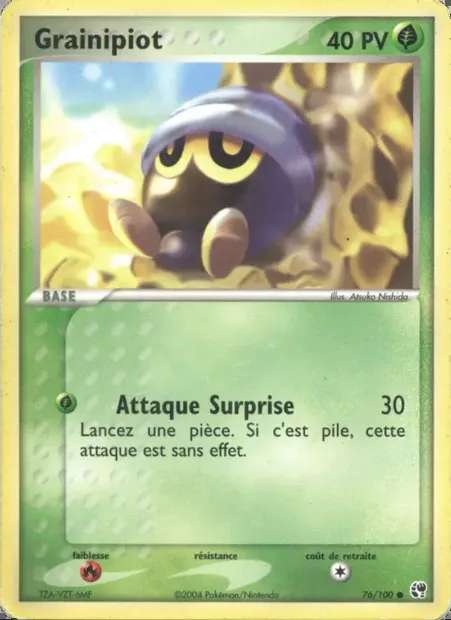 Grainipiot, carte Pokémon SS 76 — extension EX Tempête de sable